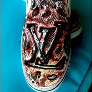 Custom  made Louie inspired Leopard print shoes ❤️